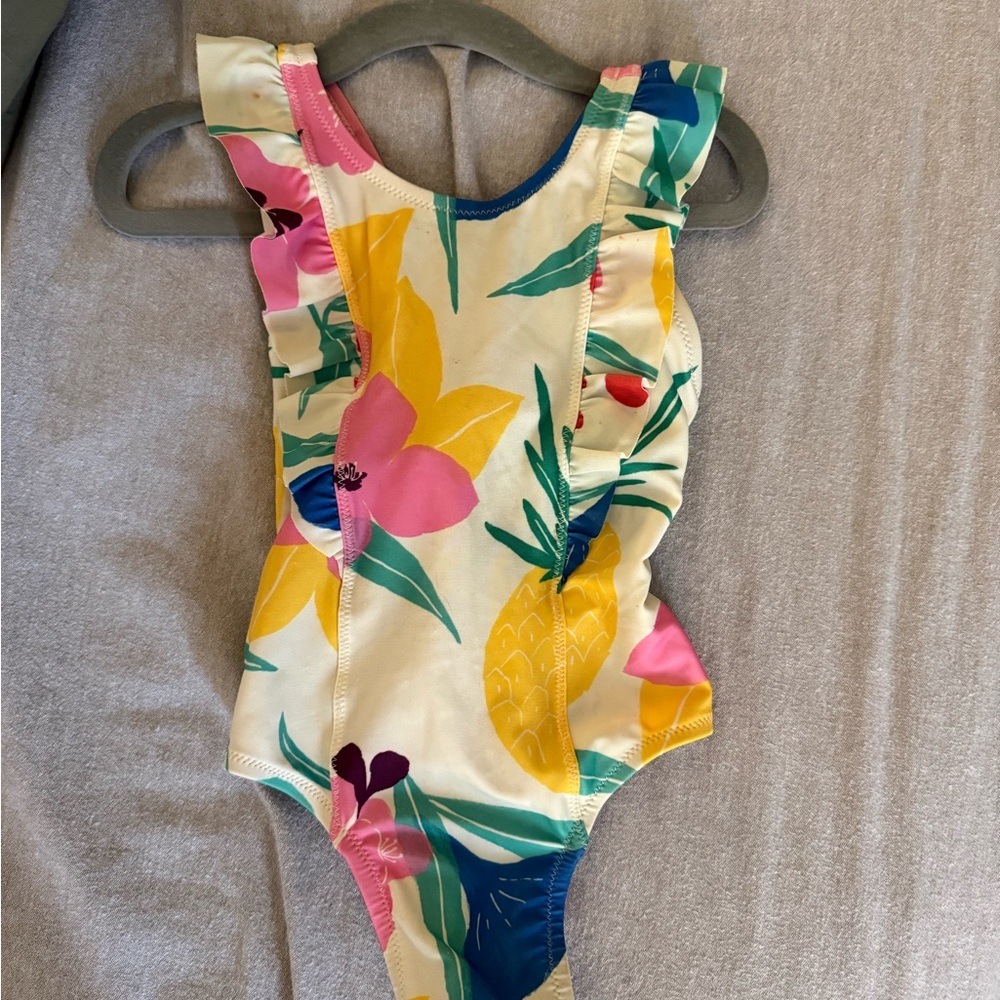 Tea Collection Toddler Girls Floral Pineapple One-Piece Swimsuit